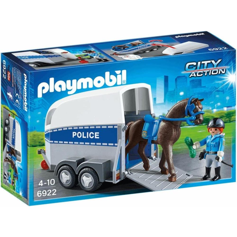 Playmobil City Action Police With Horse Trailer – Toymagic