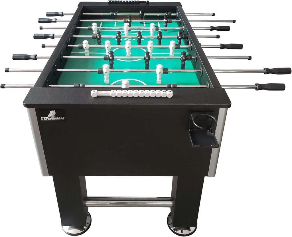 Cougar Defender Foosball Table in Black with Cup Holder – Toymagic