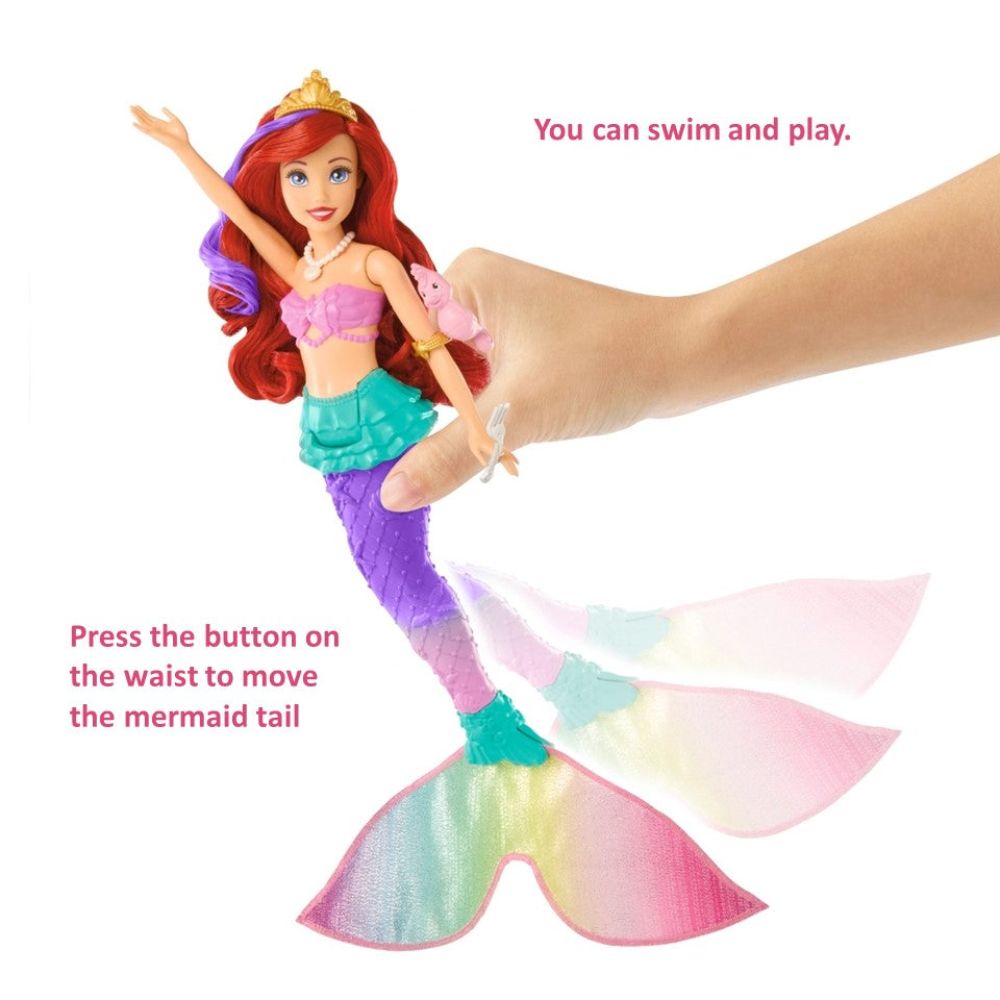 Mattel Disney Princess Toys, Ariel Swimming Mermaid Doll – Toymagic
