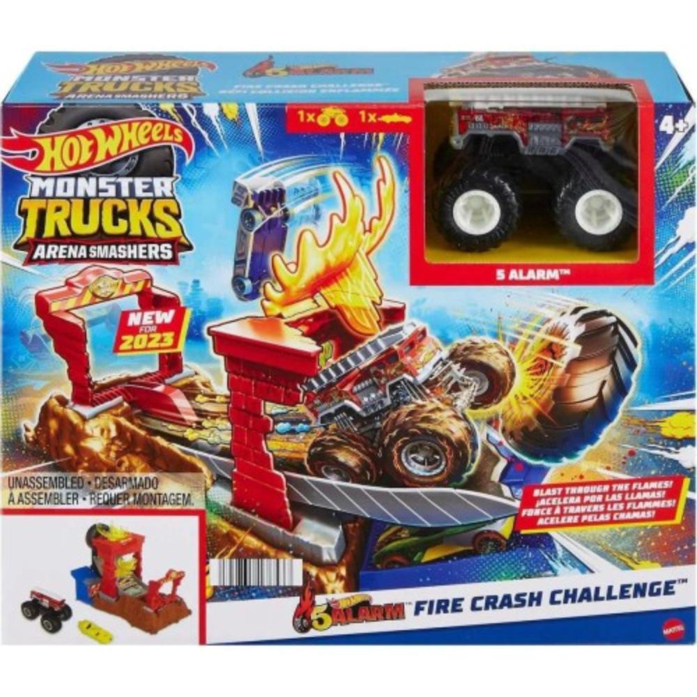 Circuit Hot Wheels Monster Trucks Volcan Crash avec 2 voitures