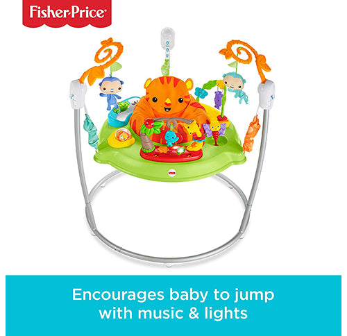 Fisher Price Rainforest Jumperoo - Baby Jumper - $72  Baby activity center,  Fisher price rainforest jumperoo, Fisher price jumperoo