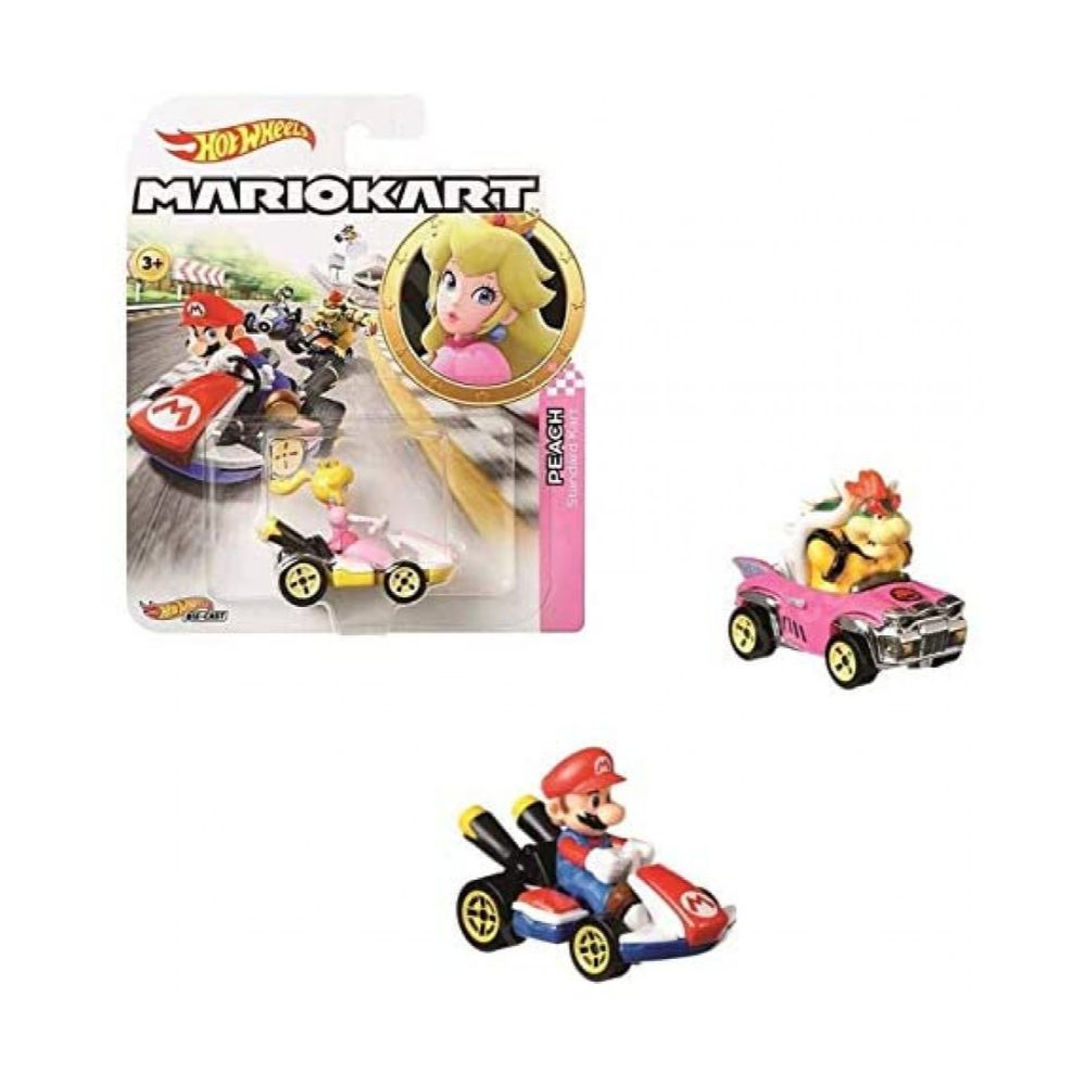 Hot Wheels Mario Kart Cat Peach Standard Car Play Vehicle 