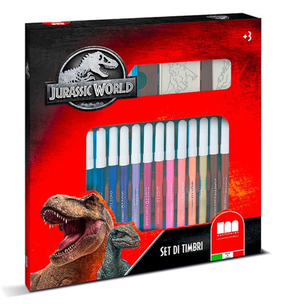 Multiprint - Jurassic World - pen and stamp set 22 pieces. – Toymagic