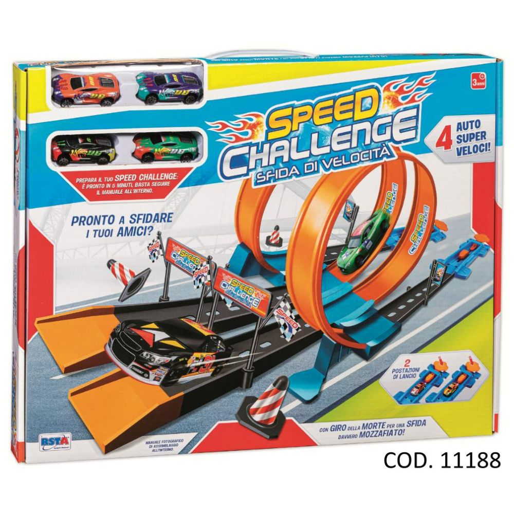 RS Toys Speed Challenge Race Track Launcher and 4 cars – Toymagic