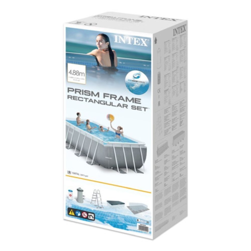 Intex Prism Rectangular Frame Pool (4.88m x 2.44m x 1.07m) 26792 – Toymagic