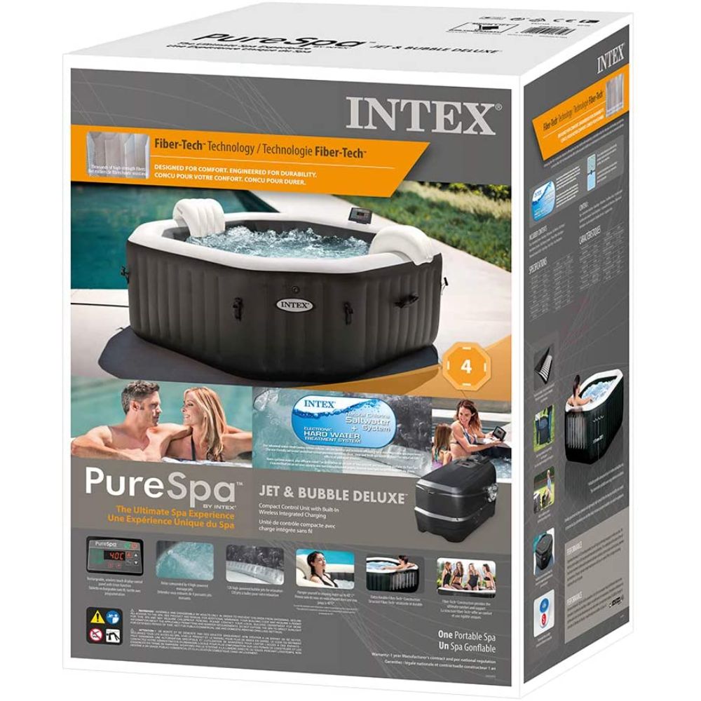 Intex Inflatable Pure Spa Jet & Bubble Deluxe Pool (218cm x 71cm) 2846 ...